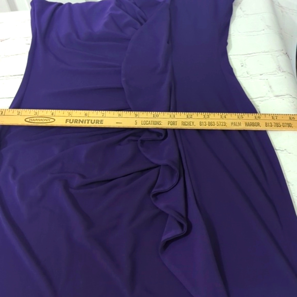 Enfocus Studio Purple Ruffle Midi Dress Size 16 - Picture 12 of 12